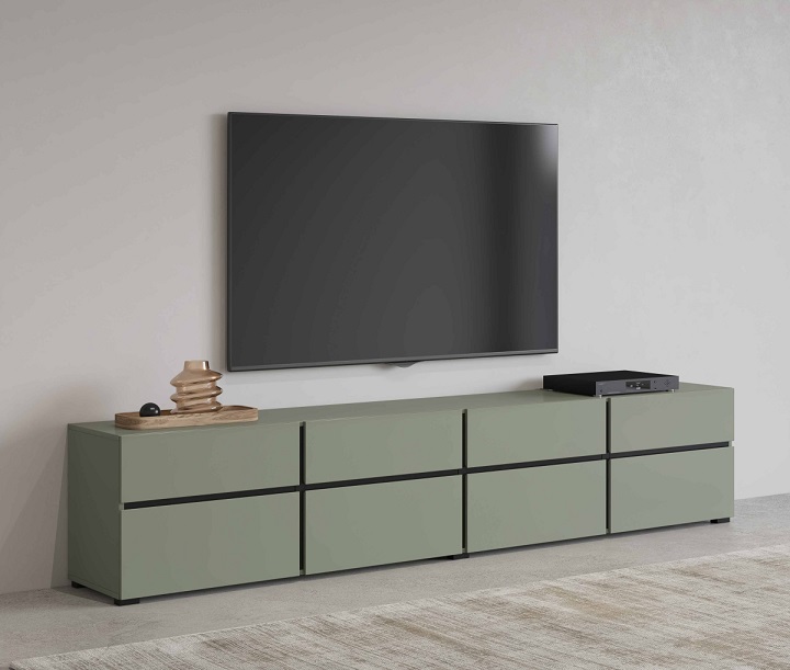 Tv stolík Cross 4D4S zelená/čierna