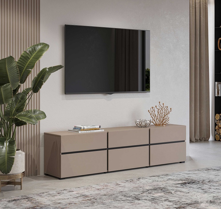 Tv stolík Cross 3D3S congo/čierna