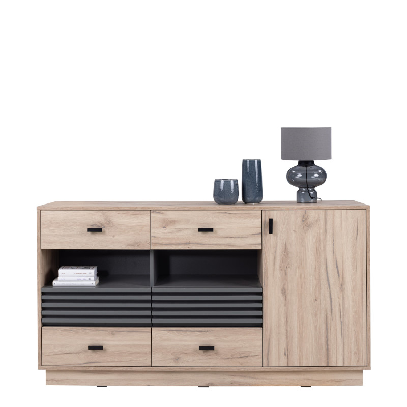 Komoda Allmo AL8 dub/antracit
