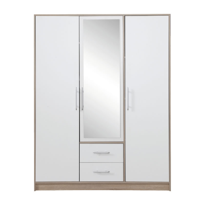 Šatníková skriňa Smart SRL2 dub sonoma/biela